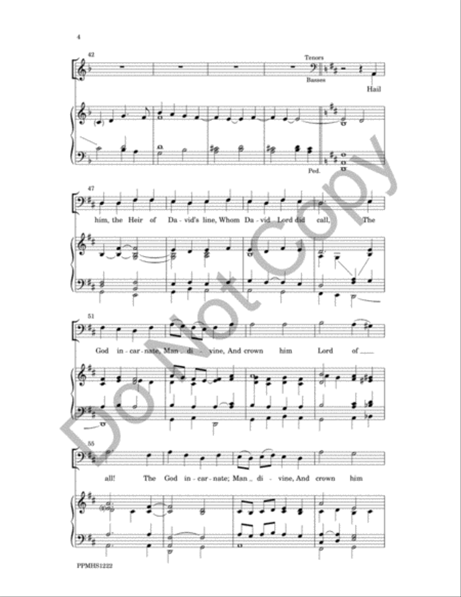 All Hail the Power of Jesus' Name 4-Part scores gallery preview page 5