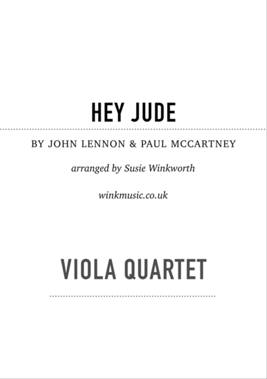 Hey Jude String Quartet scores gallery preview page 1