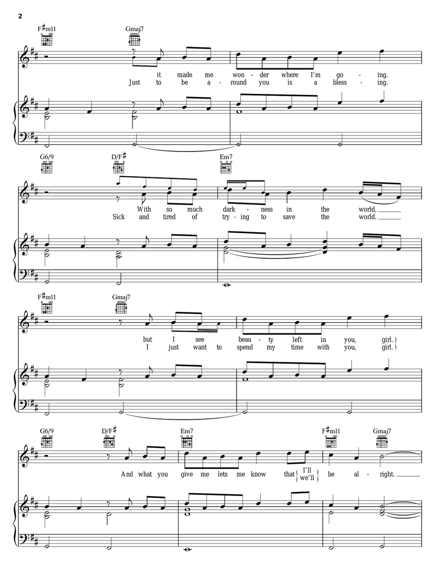 Until The End Of Time Piano, Vocal, Guitar scores gallery preview page 2