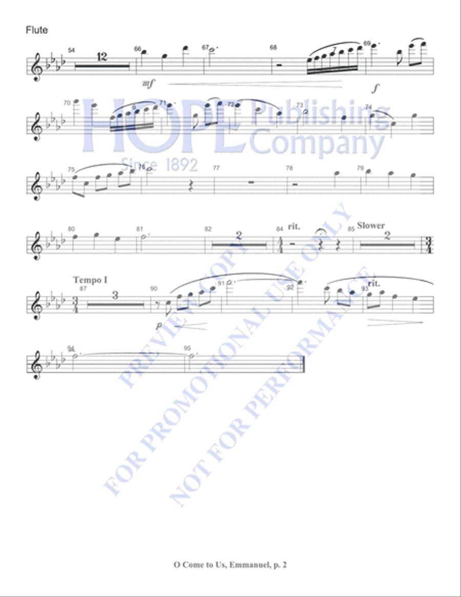 O Come to Us, Emmanuel Choir scores gallery preview page 18