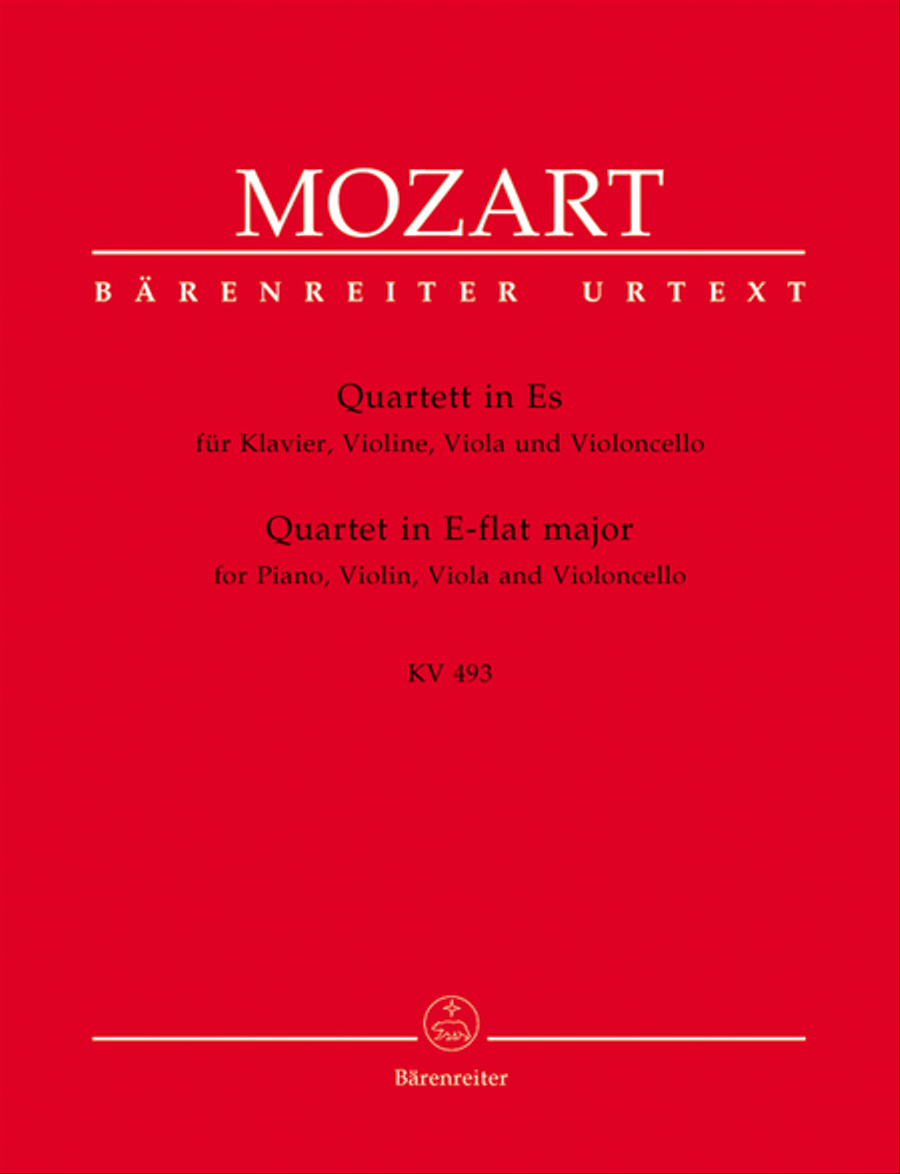 Quartet for Piano, Violin, Viola and Violoncello, KV 493 Piano Quartet scores gallery preview page 1