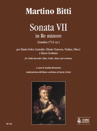 Sonata VII in D Minor (London c.1711) for Treble Recorder (Flute, Violin, Oboe) and Continuo