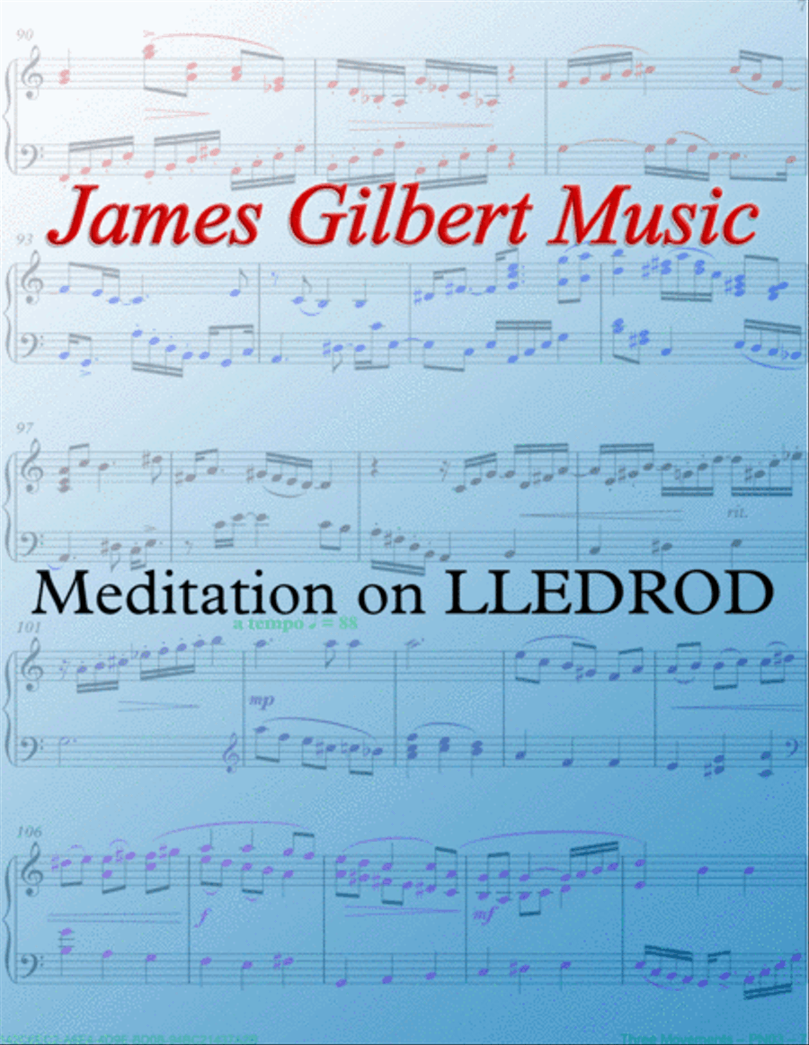 Meditation on LLEDROD (Spirit Of God Unleashed) Organ Solo scores gallery preview page 1