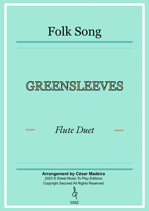 Greensleeves - Flute Duet - W/Chords (Full Score and Parts)