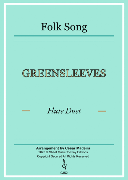 Greensleeves - Flute Duet - W/Chords (Full Score and Parts) image number null