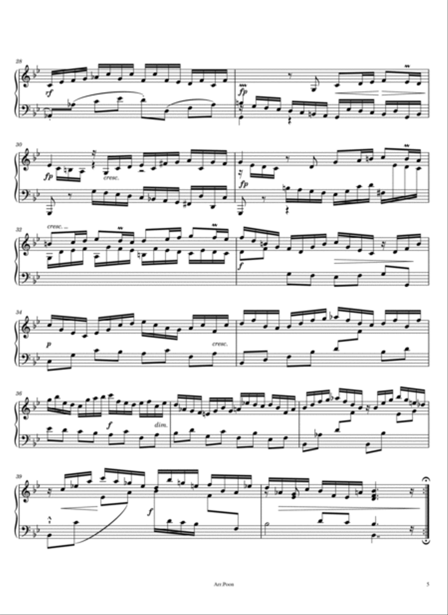 J.S.Bach - Partita No.1 In B Flat Major, BWV 825 - Original For Piano Solo Complete Piano Solo scores gallery preview page 5