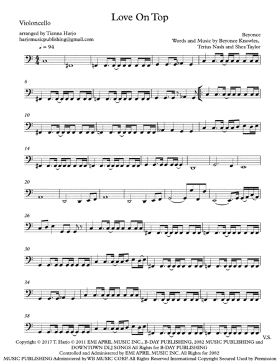 Love On Top String Trio scores gallery preview page 5