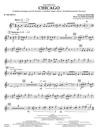 Chicago (arr. Ted Ricketts) - Bb Trumpet 1