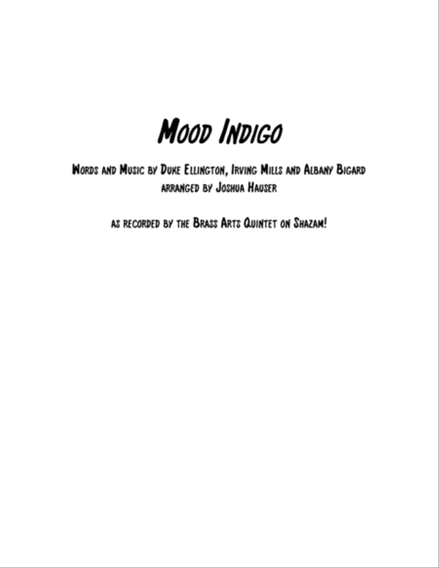 Mood Indigo Brass Ensemble scores gallery preview page 1