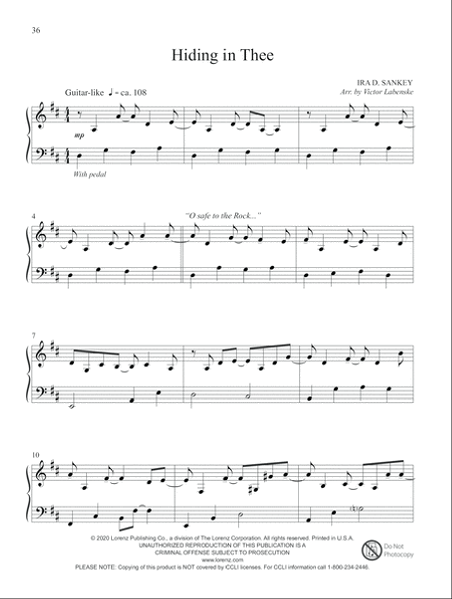 Lord, Abide with Me Piano Solo scores gallery preview page 10