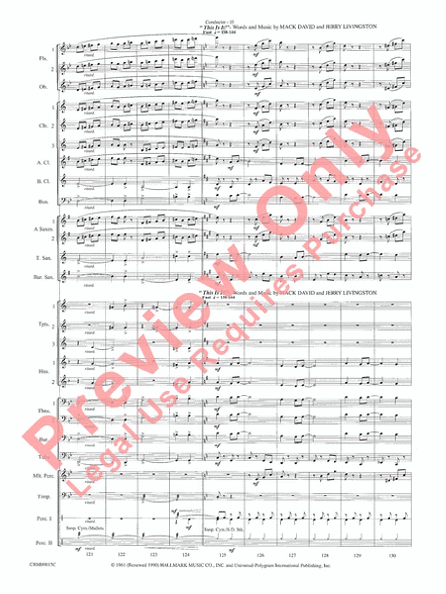 Cartoon Carnival Concert Band scores gallery preview page 18