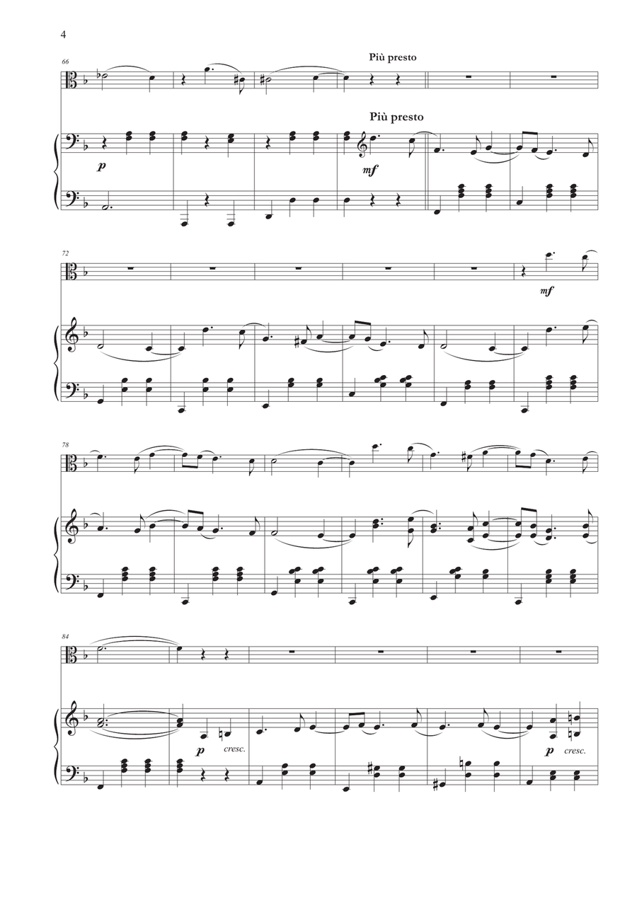 Valse Sentimentale for Viola and Piano Piano scores gallery preview page 4