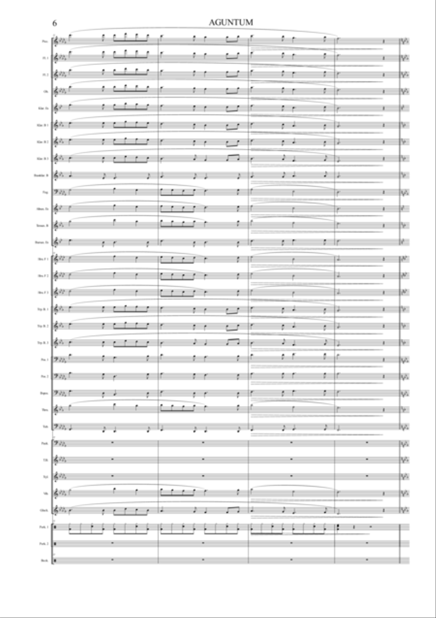 AGUNTUM - Score Only AGUNTUM - Score Only Concert Band scores gallery preview page 6