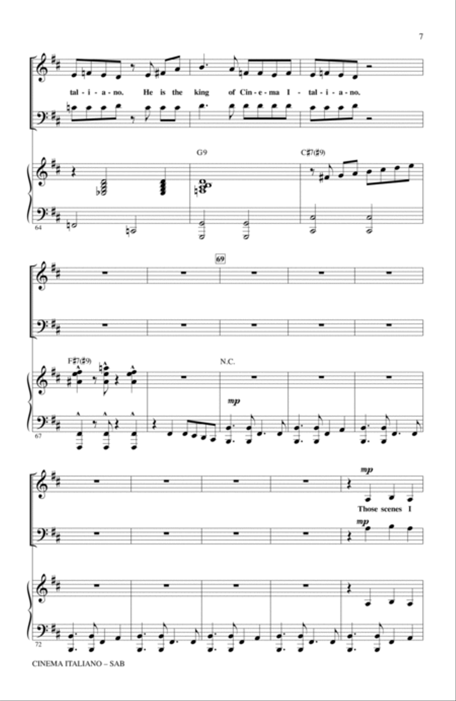Cinema Italiano Cinema Italiano 3-Part scores gallery preview page 6