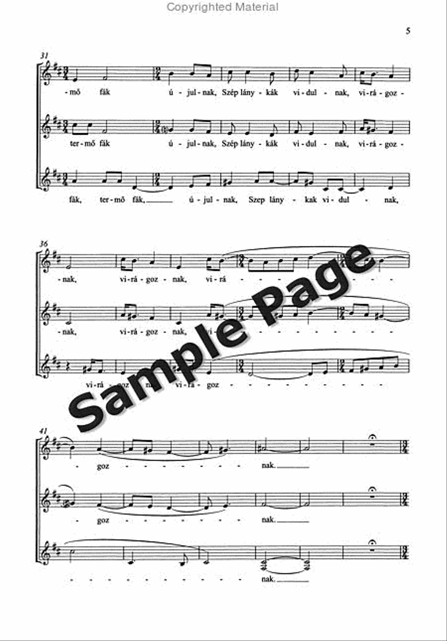 Husvet (Easter) Choir scores gallery preview page 6