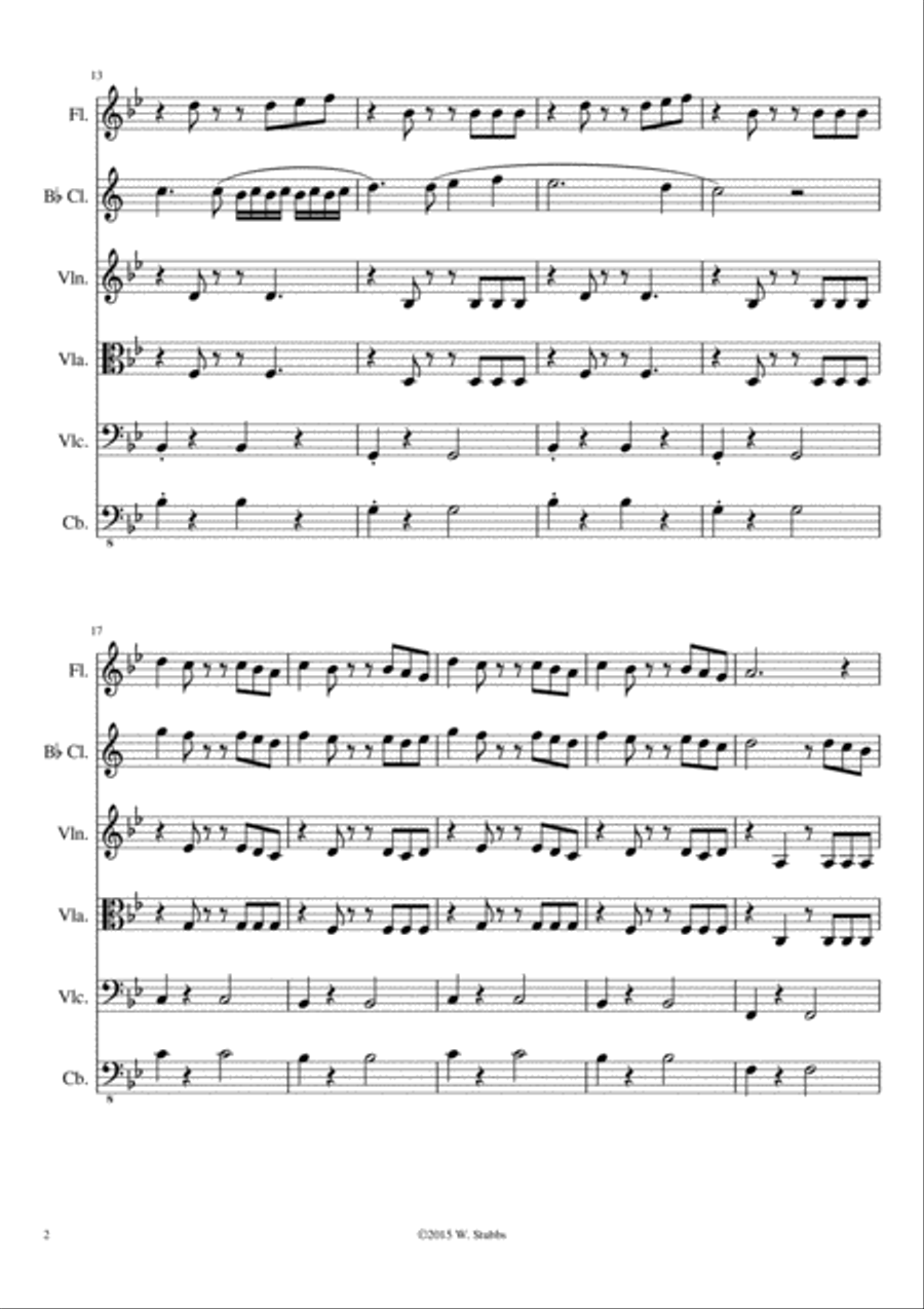 G minor Suite - III. 4/4 Small Ensemble scores gallery preview page 2