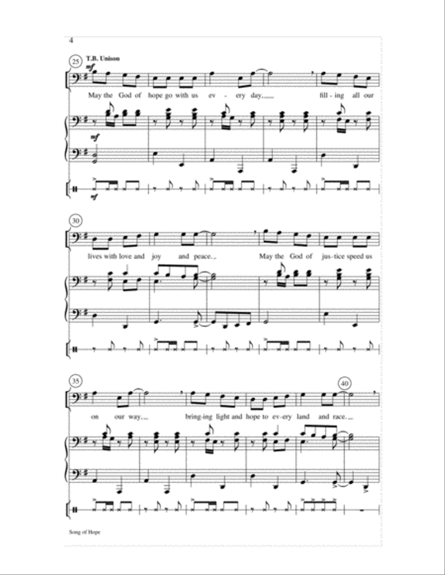 Song of Hope Song of Hope Choir scores gallery preview page 4
