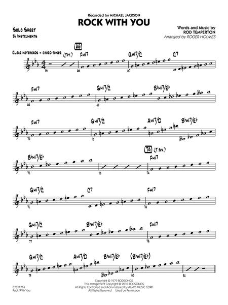 Rock With You - Bb Solo Sheet