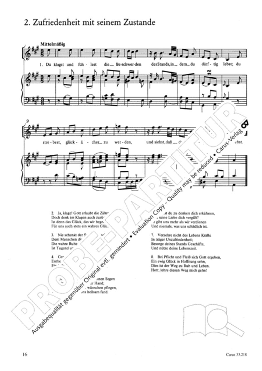Geistliche Oden und Lieder (Gellert) Collection / Songbook scores gallery preview page 11