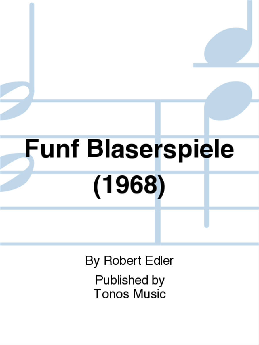 Funf Blaserspiele (1968) Horn scores gallery preview page 1