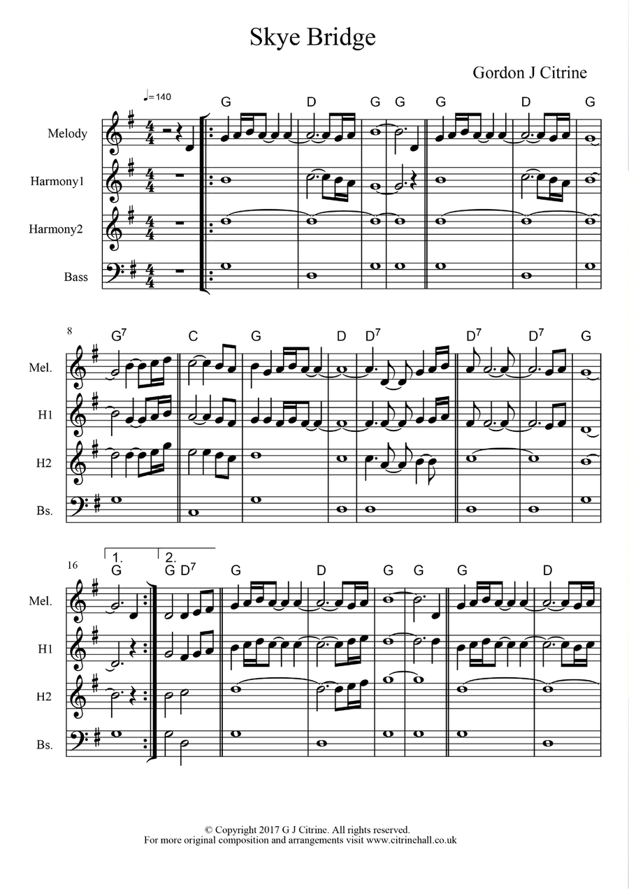 Skye Bridge Woodwind Quartet scores gallery preview page 2