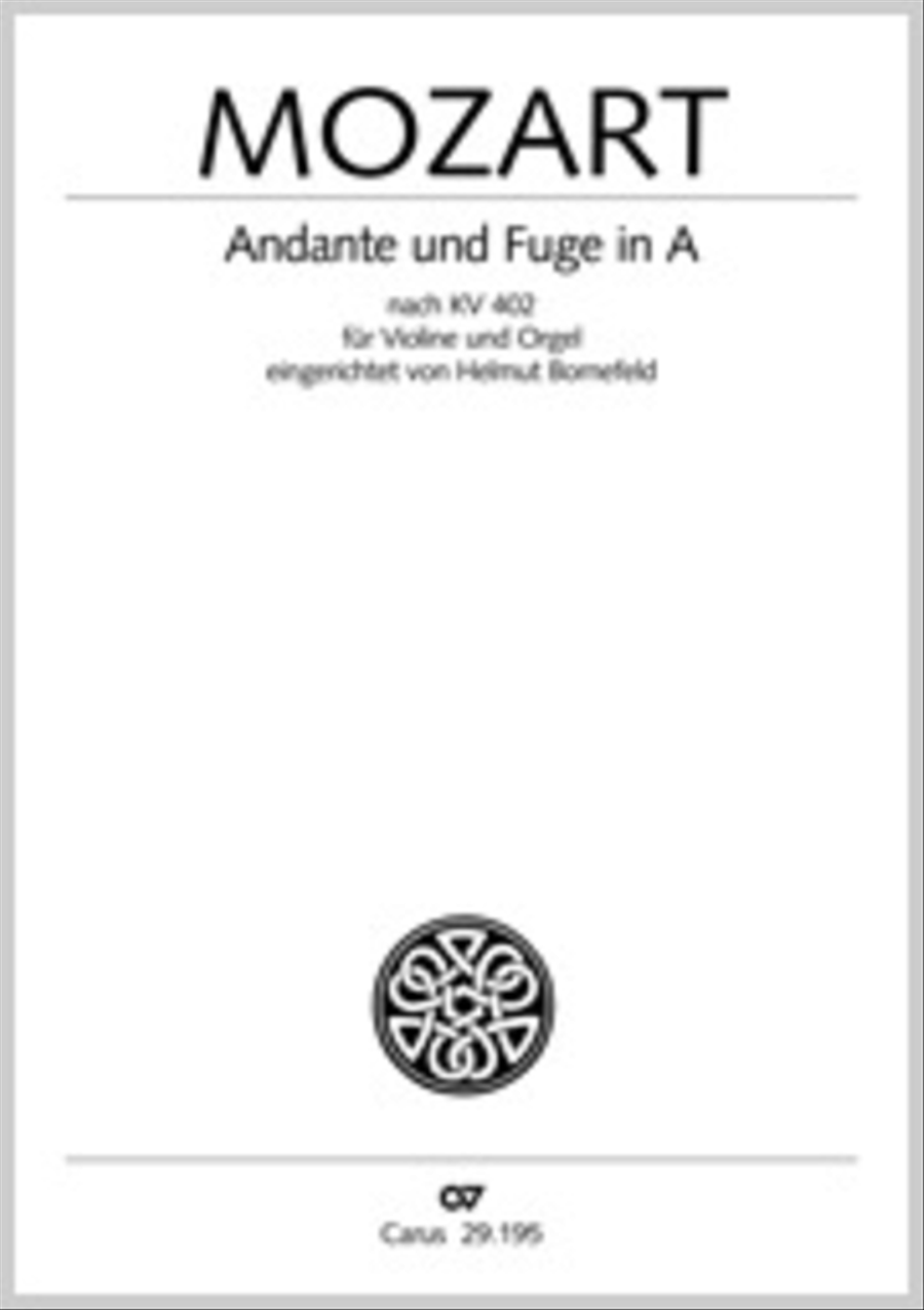 Andante und Fuge in A Violin scores gallery preview page 1