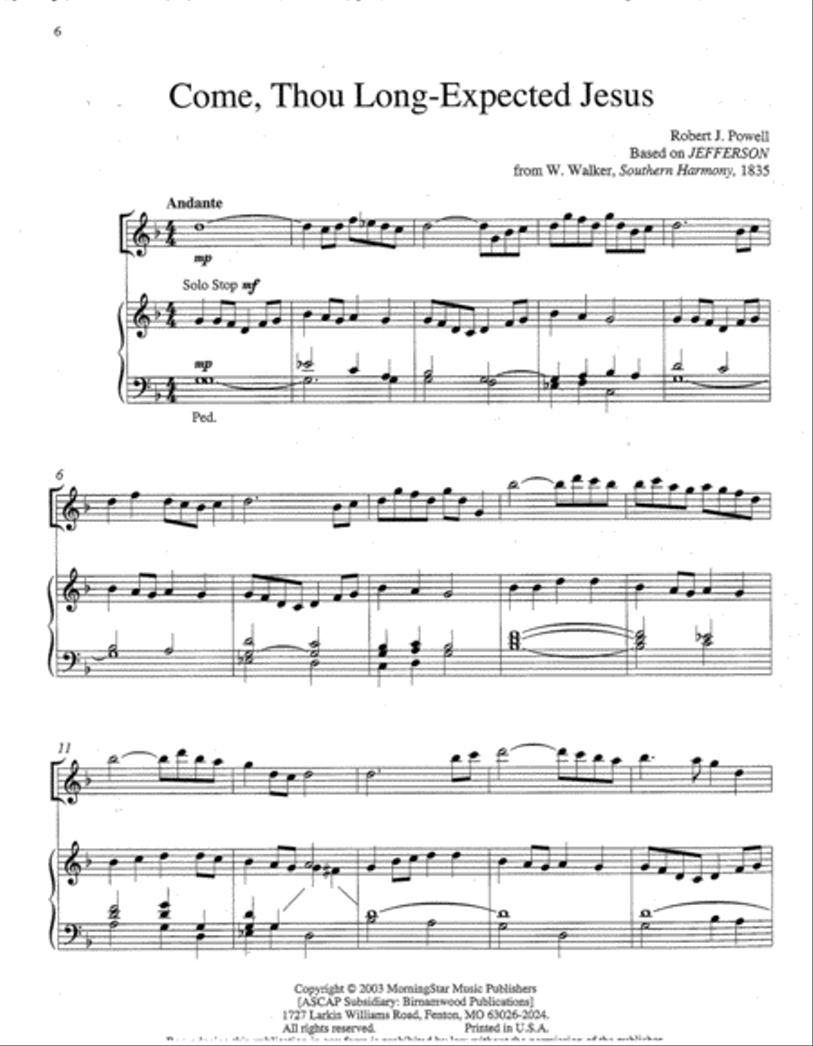 Four Advent Pieces for Flute and Organ Flute scores gallery preview page 4