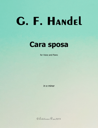 Cara sposa(Version I),by Handel,in e minor