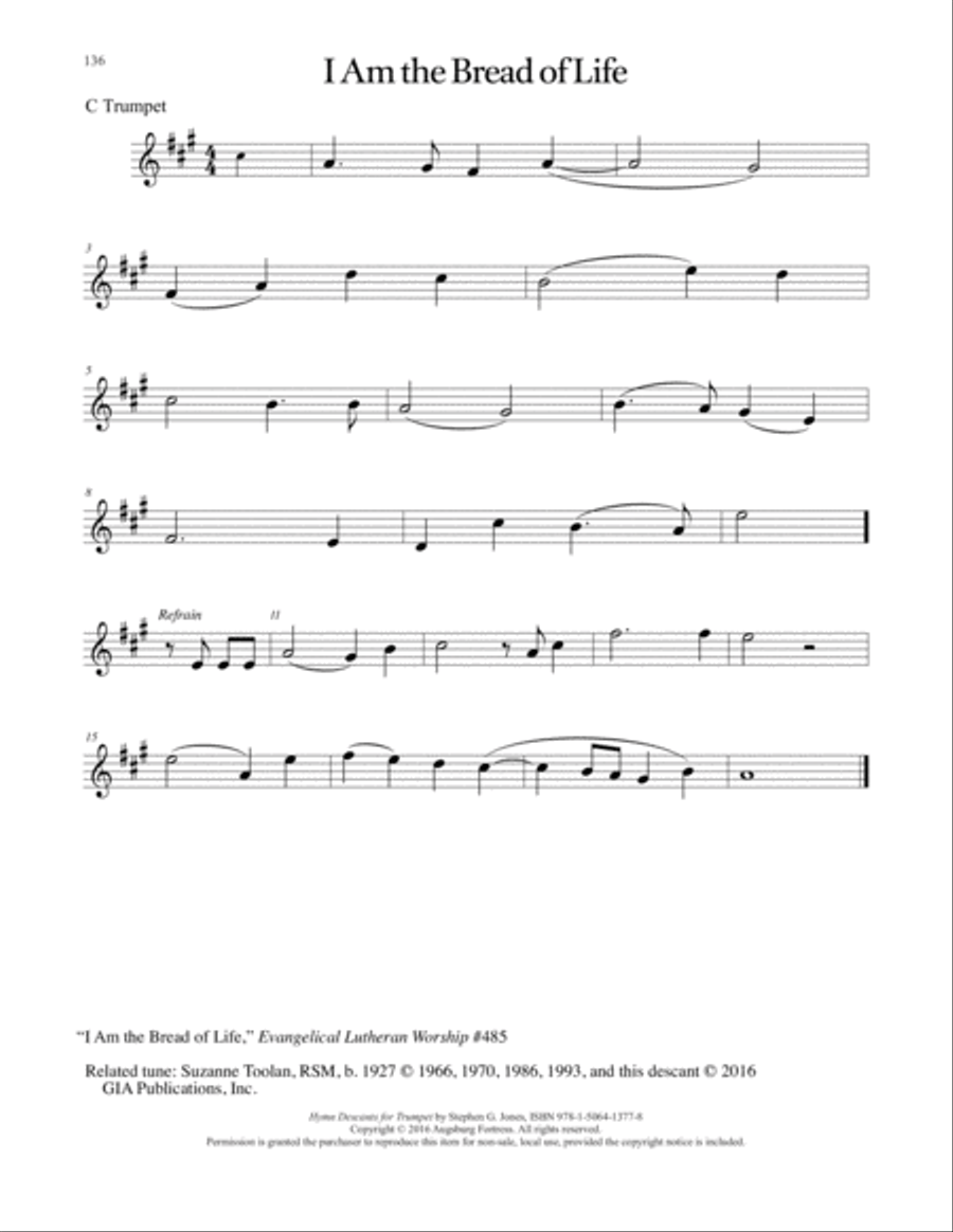 Hymn Descants for Trumpet C Trumpet scores gallery preview page 137