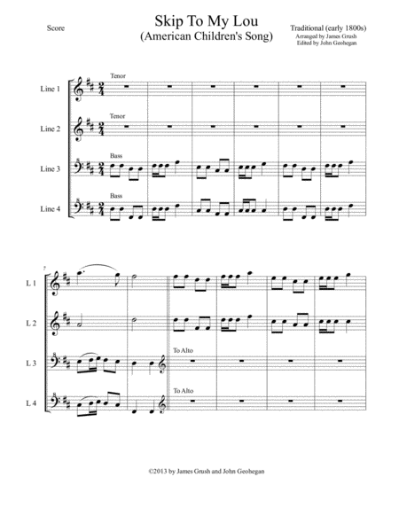 Six Traditional American Songs for Recorder Quartet image number null