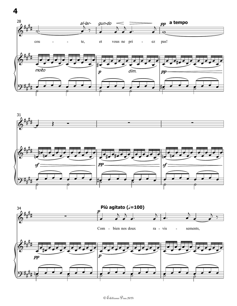 Vous Ne Priez Pas, by Bizet, in c sharp minor Voice scores gallery preview page 6