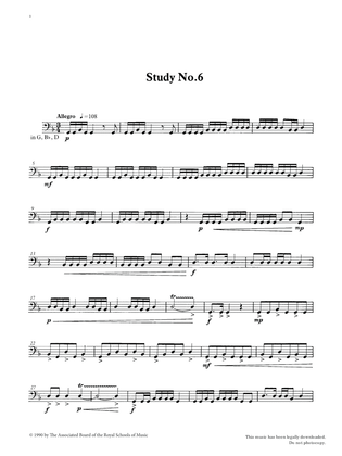 Book cover for Study No.6 from Graded Music for Timpani, Book III