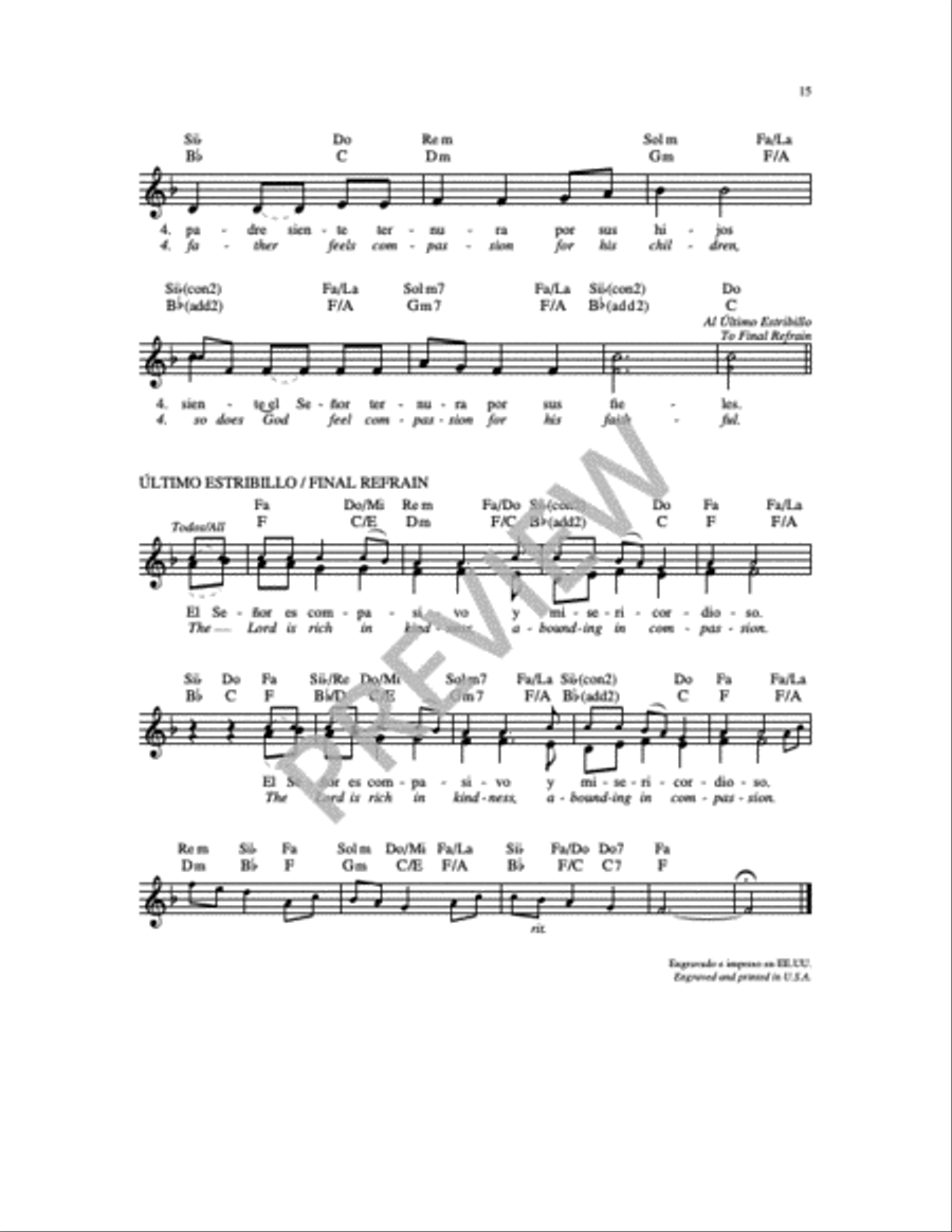 El Señor Es Compasivo (Salmo 103) 2-Part scores gallery preview page 4