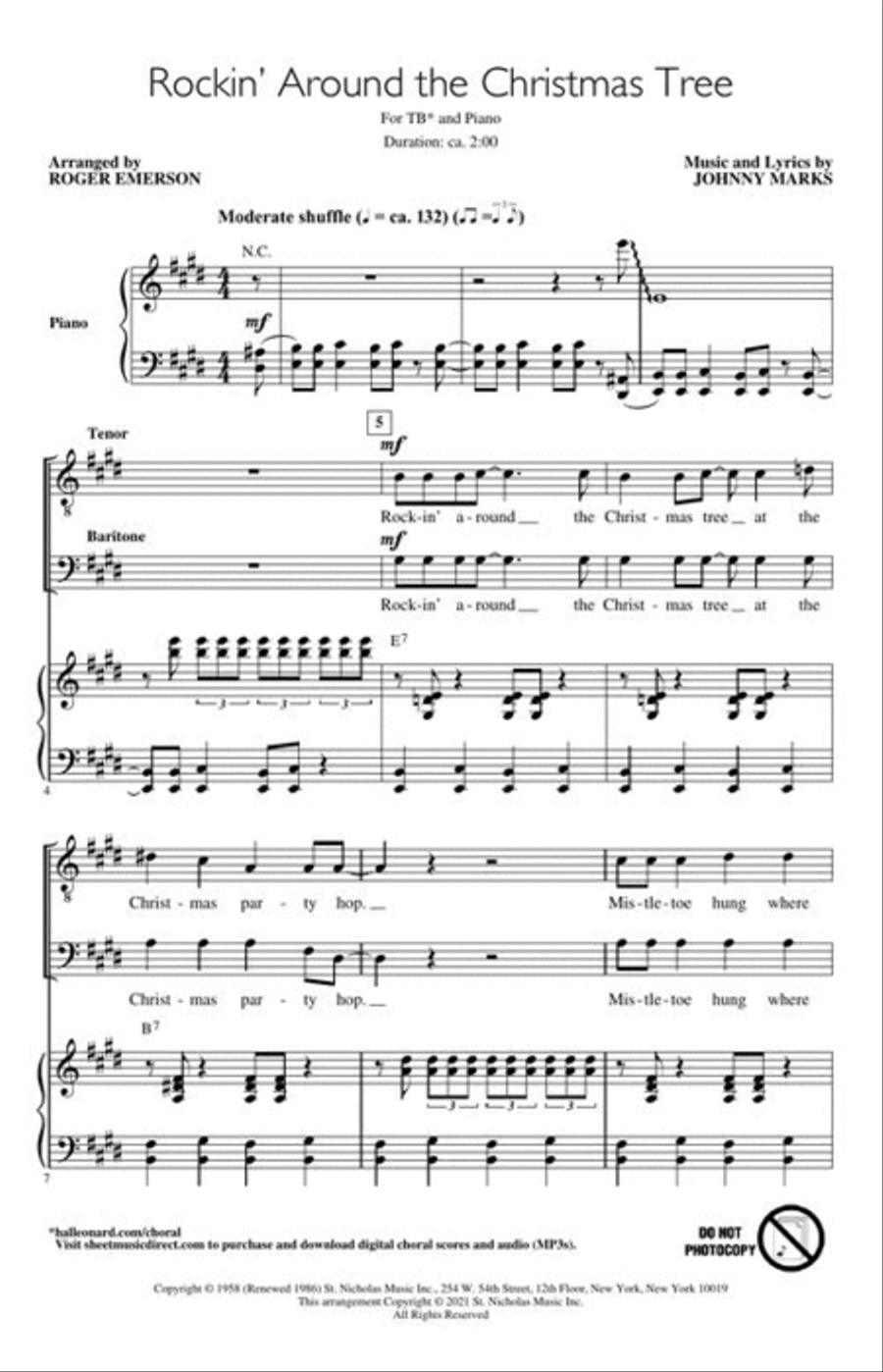 <br>Sheet music extract