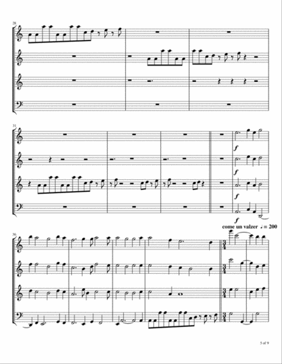 Quartet #1 Woodwind Quartet scores gallery preview page 6