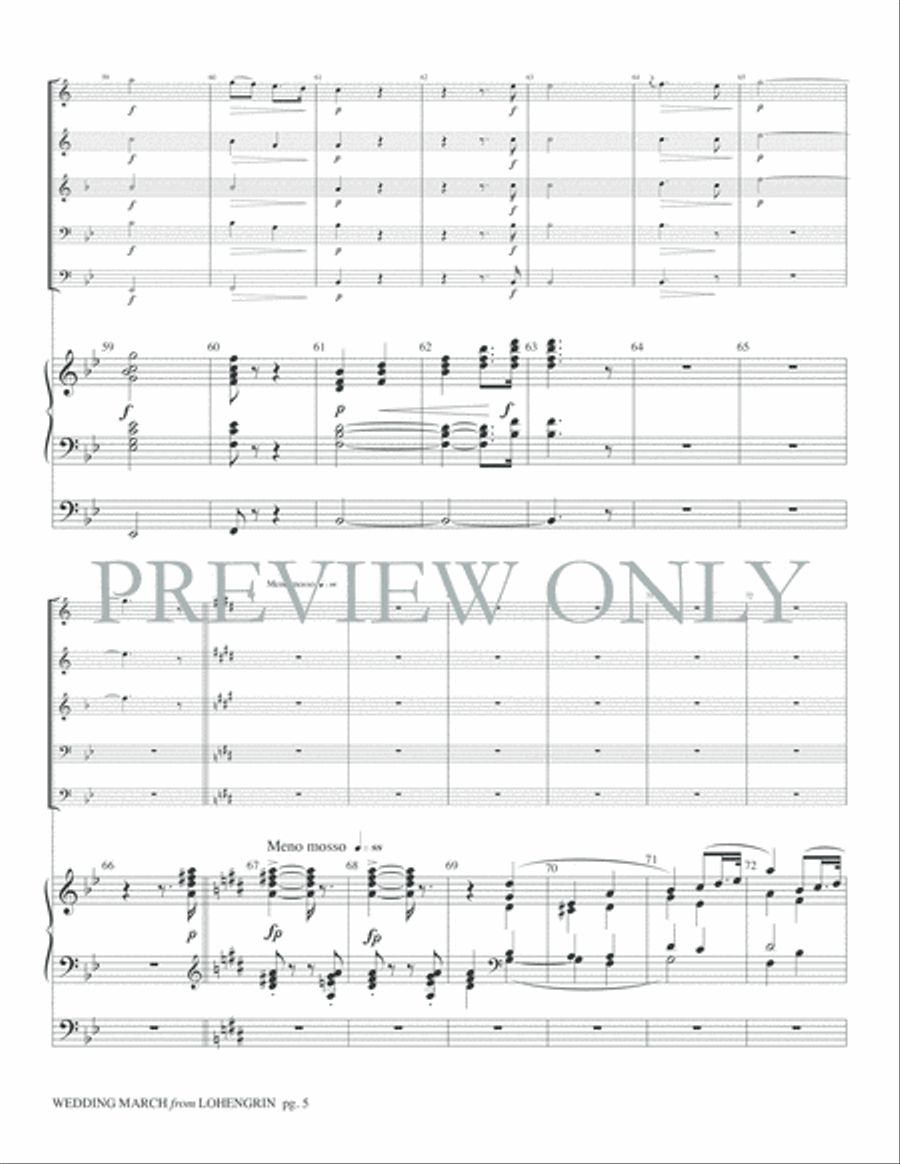 Wedding March from Lohengrin Brass Ensemble scores gallery preview page 7