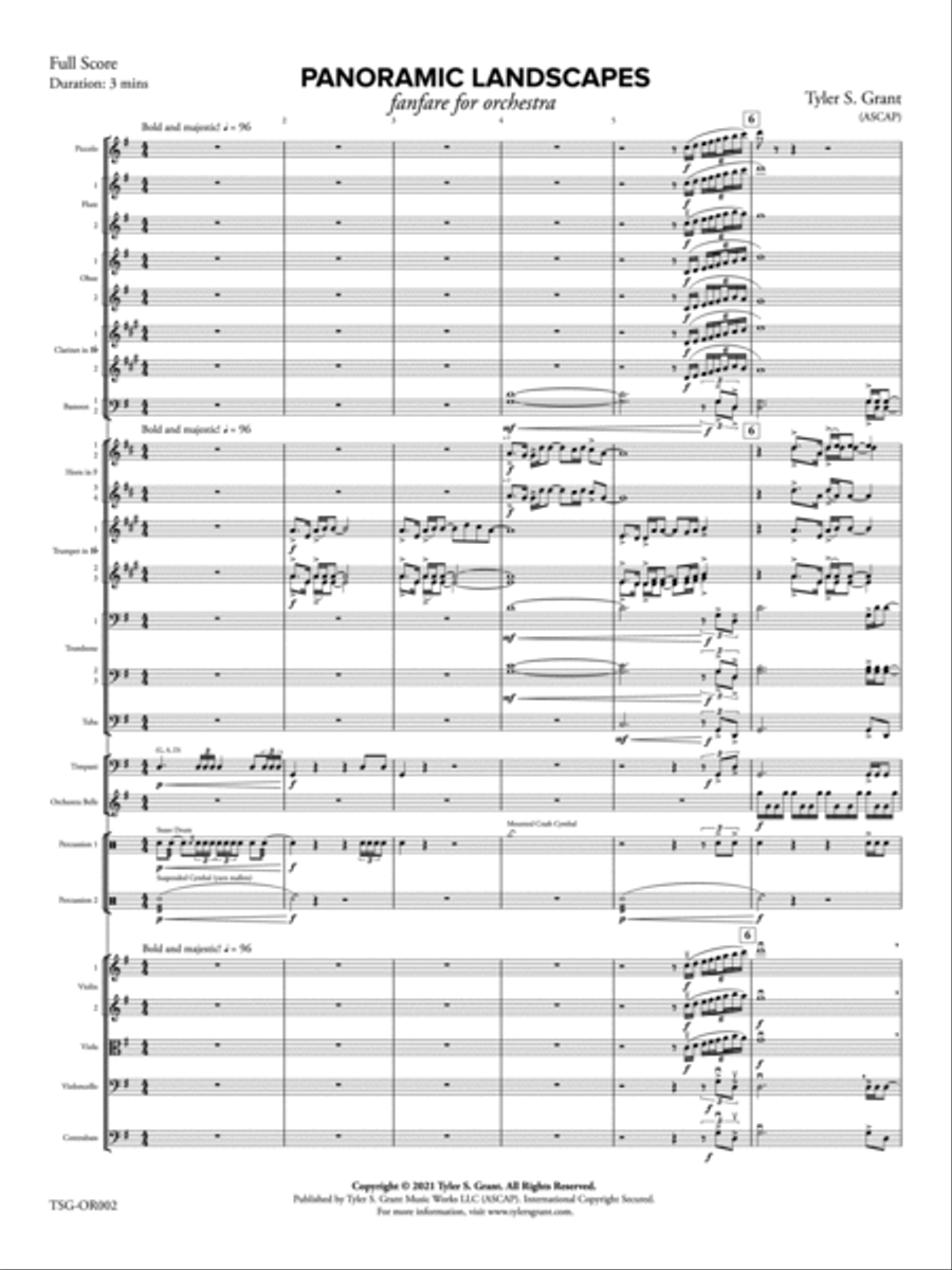 Panoramic Landscapes: Score Full Orchestra scores gallery preview page 3