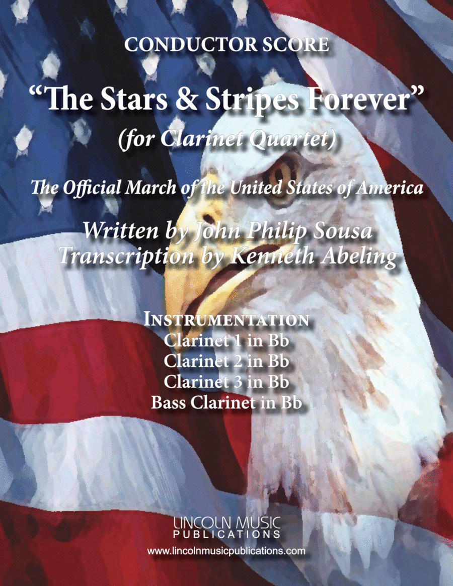 March - The Stars and Stripes Forever (for Clarinet Quartet) Clarinet Quartet scores gallery preview page 1
