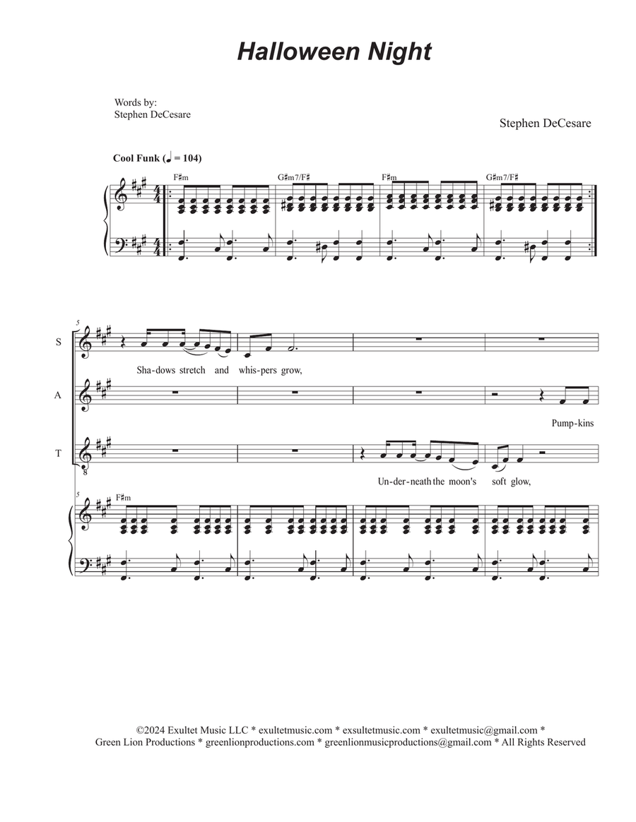 Halloween Night (SATB)