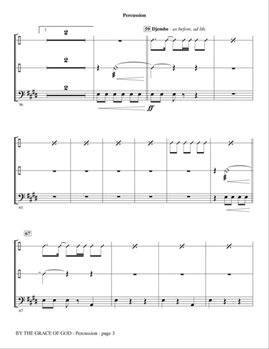 By The Grace Of God - Percussion Choir scores gallery preview page 3