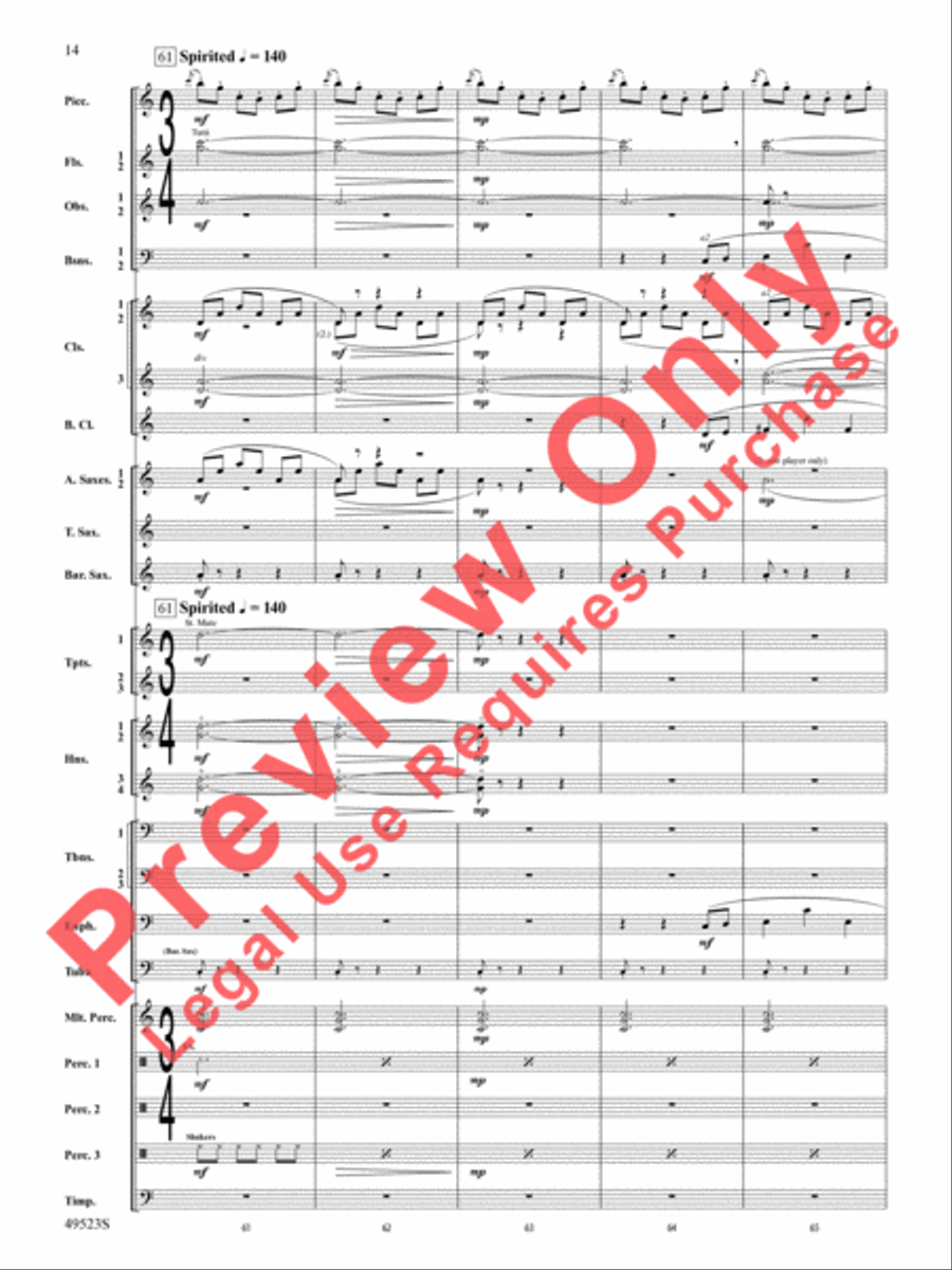 Life Eternal Concert Band scores gallery preview page 15