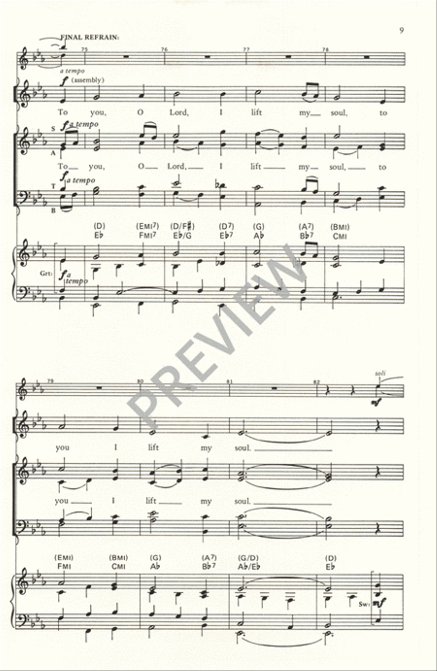 To You, O Lord 4-Part scores gallery preview page 10