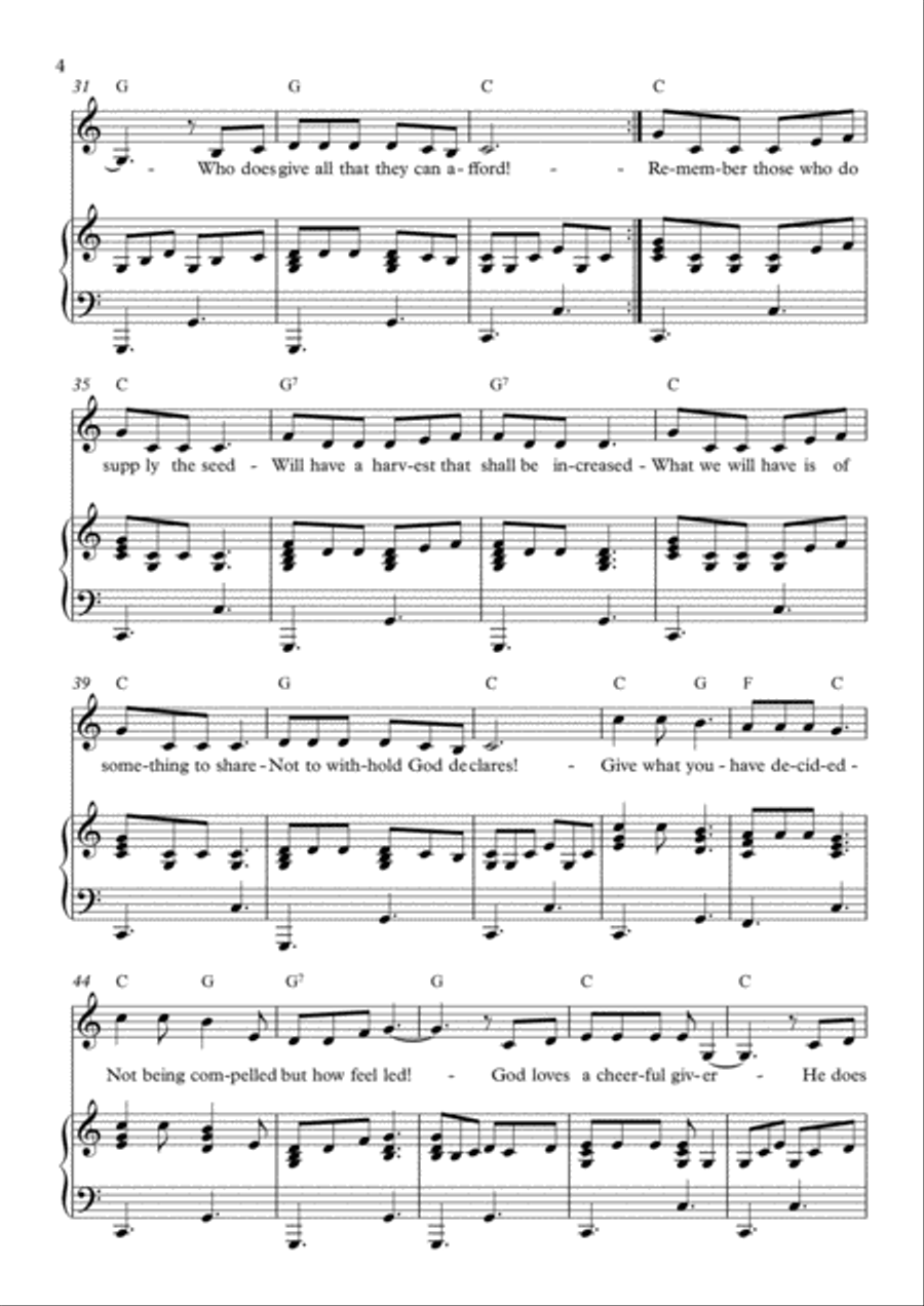 Cheerful Giver Cheerful Giver Voice scores gallery preview page 4