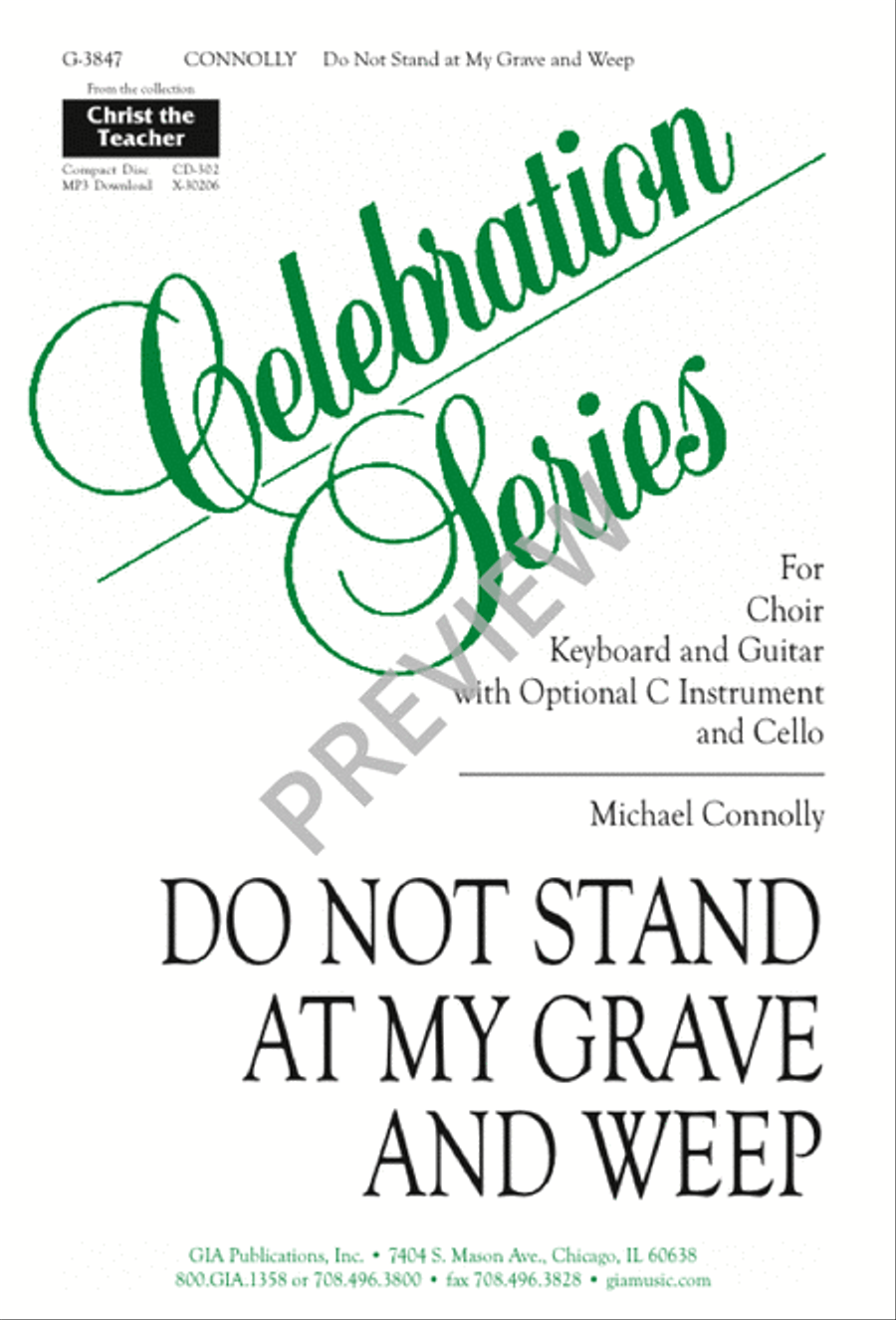 Do Not Stand at My Grave and Weep 4-Part scores gallery preview page 2