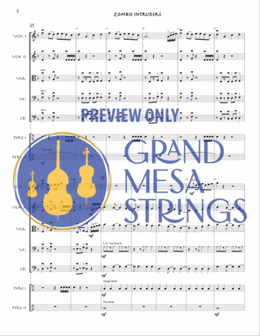 Zombie Intruders String Orchestra scores gallery preview page 3