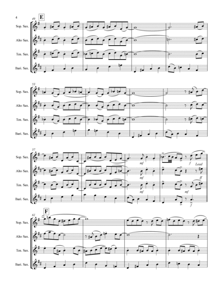St. Louis Blues (for Saxophone Quartet SATB or AATB) image number null