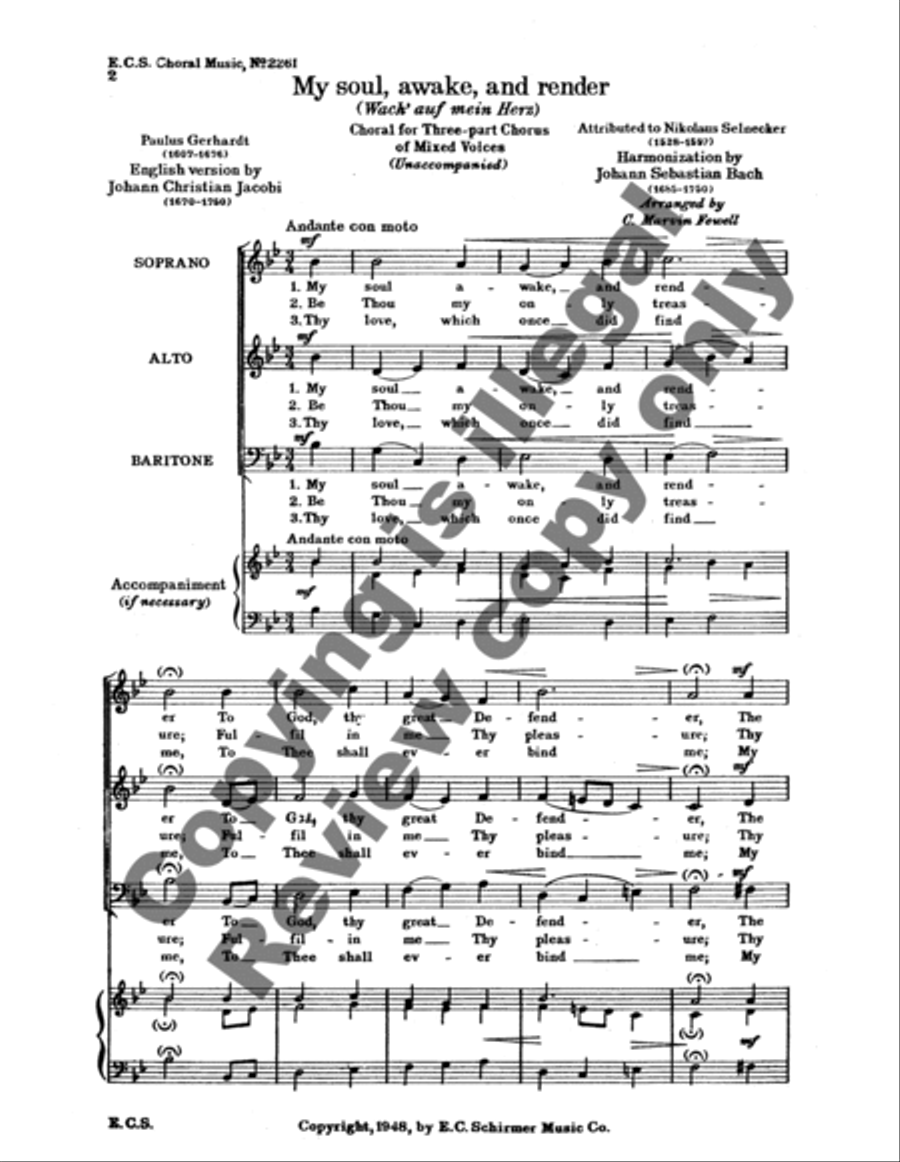 My Soul Awake 3-Part scores gallery preview page 4