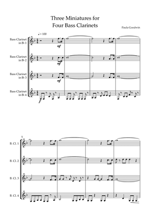 Three Miniatures for Four Bass Clarinets