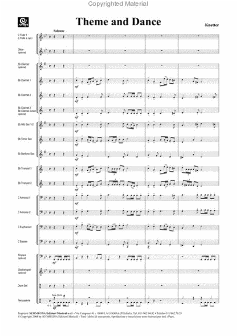 Theme and Dance Concert Band scores gallery preview page 3