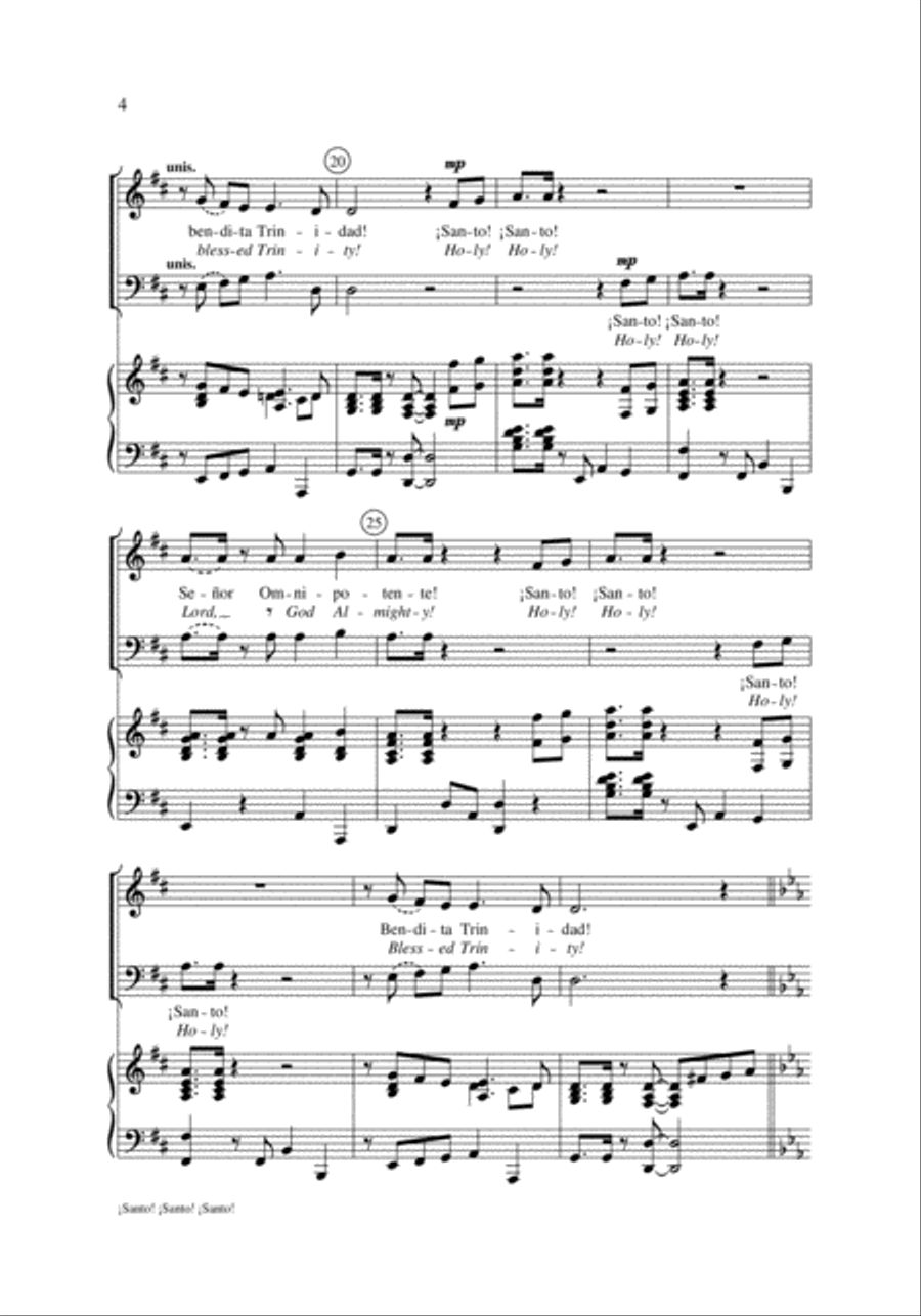 Santo, Santo, Santo Santo, Santo, Santo 4-Part scores gallery preview page 4